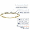 thumbnail image 3 of Vir Jewels 1/5 CTTW Diamond Wedding Band Prong Set 14K Yellow Gold Prong Set Round Size 4.5 Female Adult, 3 of 6