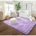 thumbnail image 6 of Softlife Super Soft Rug For Living Room Fluffy Rugs For Dorm Room Cute Plush carpet For Bedroom,8'x 10'，Purple, 6 of 6