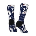 thumbnail image 3 of Goofa Angry Shark Printed Men's Crew Socks, Soft Durable Breathable Moisture-Wicking with Odor Control Cotton socks, 3 of 9