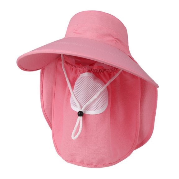 SAWOBUUN Women Sun Hat Wide Brim Breathable Fishing Hat UV Protection Lightweight Cap with Face Cover