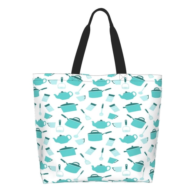 Balery Utensiles Bolsa Tote Estilo Estético con Cremalleras, Bolsa de Hombro, Bolsa de Compras Grande y Plegable