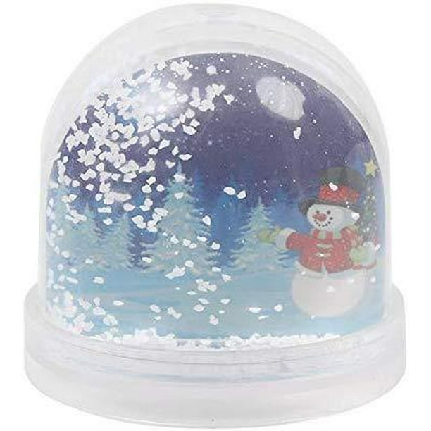 Elegantoss Picture Photo Frame Snow Globe with Clear Base and Christmas