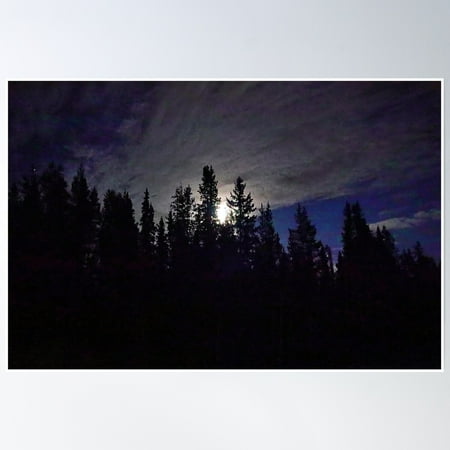 By The Light Of The Full Moon Poster Wall Art, Modern Wall Decor, 8x12 UNFRAMED