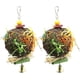 thumbnail image 1 of Paquete de 2 juguetes para masticar pájaros, trituradora de forraje, juguete, trituradora de jaula para loros, juguete colgante de forraje para cacatúa, conure, gris africano, Amazon, 1 of 5