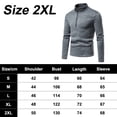 thumbnail image 2 of Camisas deportivas para correr para hombre, jersey de forro polar con cremallera de 1/4, sudaderas de manga larga (gris), 2 of 5