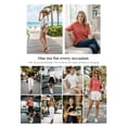 thumbnail image 6 of Fancyglim Women Summer Tops Casual Crew Neck Blouse Batwing Basic Half Sleeve Loose Fit Flowy Shirts, White M, 6 of 7