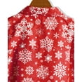 thumbnail image 5 of LA LEELA Men's Christmas Tree Hawaiian Shirts Short Sleeve Button Down Shirt Mens Shirts Vacation Aloha Party Shirts for Men XXL Red Snow Flakes, 5 of 6