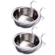 thumbnail image 1 of Cuenco colgante para mascotas, cuenco para jaula para perros, paquete de 2 cuencos de agua de acero inoxidable para perros y gatos en jaula, 1 of 5