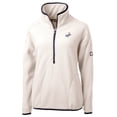 thumbnail image 2 of Women's Cutter & Buck Cream Los Angeles Dodgers  Cascade Eco Sherpa Fleece Half-Zip Pullover Jacket, 2 of 3