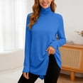 thumbnail image 4 of Womens Summer Long Sleeve Tops Solid Color 2026 Tees Casual Crew Neck Basic Oversized T Shirts, 4 of 5