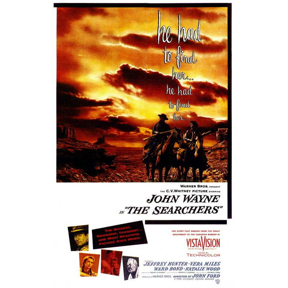 The searchers movie poster 27 x 40 style a walmart walmart