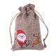 thumbnail image 1 of Bolsa De Regalo De Lino De Navidad, Joyería De Papá Noel, Bolsa De Regalo De Almacenamiento De Dulces De Chocolate Para Niños, Decoración De Fiesta De Navidad 10 Uds. Yuarrent HA042679-02, 1 of 6