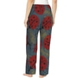 thumbnail image 3 of Goofa Ladybug Printed Soft Pajama Pants for Women, Wide Leg Comfy Casual Lounge Yoga Pants-Small, 3 of 9