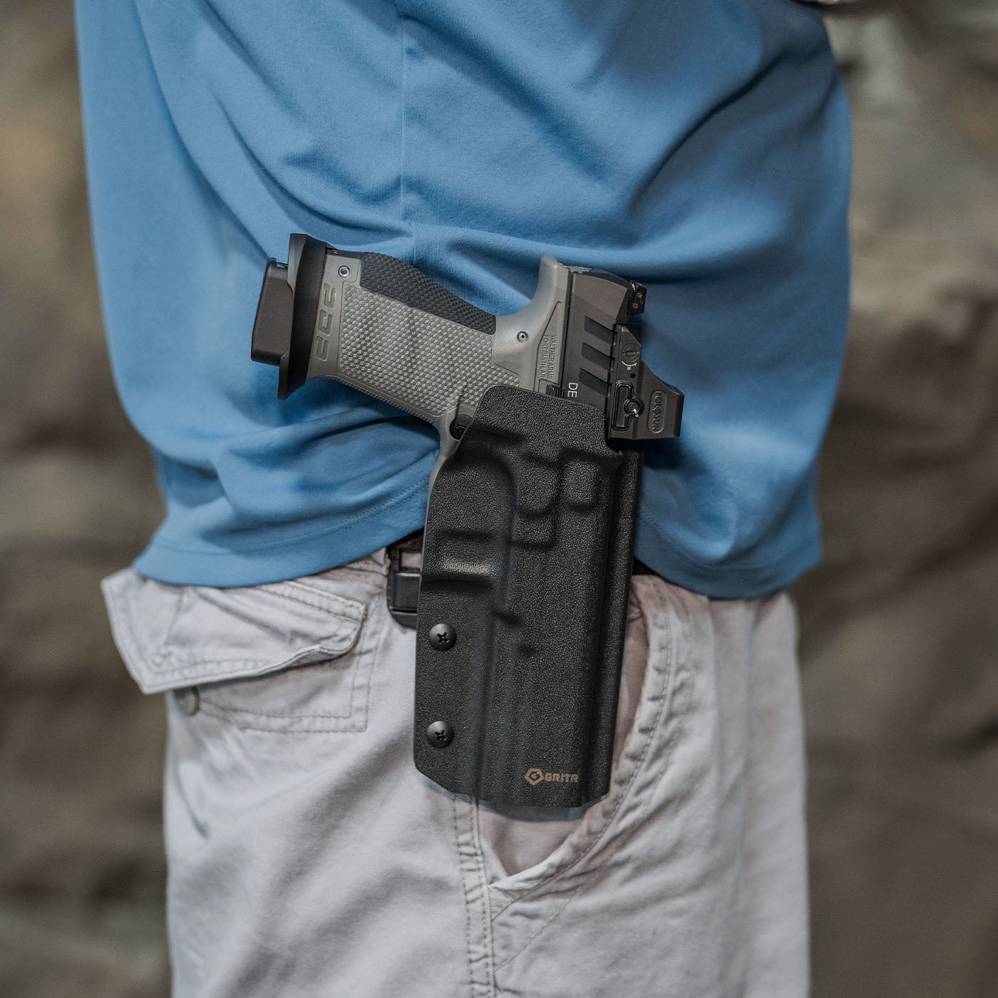 GRITR OWB Kydex Right Hand Pistol Holster Fits Walther PDP Series
