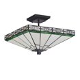 thumbnail image 3 of 16.6-Inch Tiffany Style Semi Flush Mount Ceiling Light Vintage 3-Light Tiffany, 3 of 4