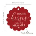 thumbnail image 6 of Inkdotpot 100 Pack Real Rose Gold Foil Paper Tags Hugs & Kisses From The Wedding Favor Hang Tags, 6 of 6