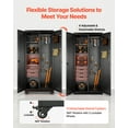 thumbnail image 5 of VEVOR Metal Storage Cabinet, 70.6 in Rolling Steel Garage Cabinet with Adjustable Shelves, 2 Magnetic Doors, Hanging Rod & 3 Rod Hooks, 5 Tiers Lockable Tool Storage for Pantry, Warehouse, Basement, 5 of 9