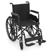 monicare *FDA APPROVED* Foldable Manual Wheelchair, Flip Back Armrest Transport Wheelchair with Swing-Away Footrest for Adults, Black