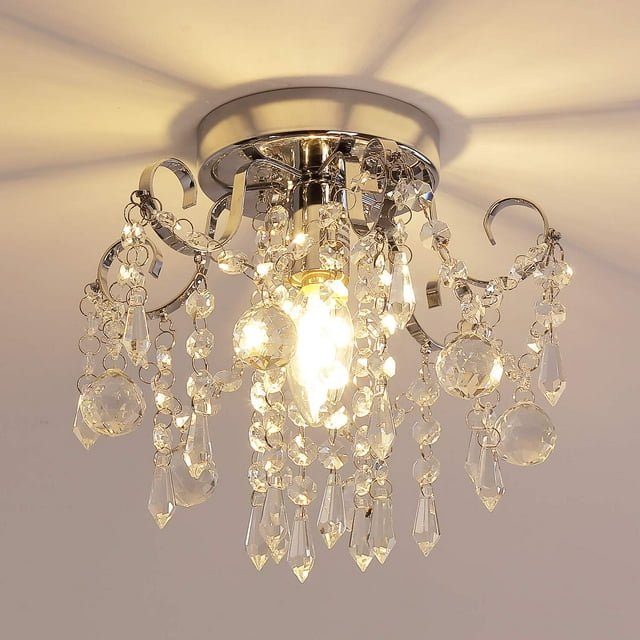 Chandelier Q&S Mini Crystal - Lámpara cromada con montaje empotrado