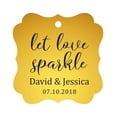 thumbnail image 1 of Darling Souvenir Personalized Fancy Frame Paper Tags Wedding Sparklers Let Love Sparkle Custom Hang Tags-Baby Pink-100 Tags, 1 of 1