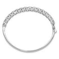 thumbnail image 2 of Primal Silver Sterling Silver Rhodium-plated Cubic Zirconia Hinged Bangle, 2 of 4