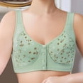 thumbnail image 2 of Womens Sports Bras Solid Color Lace Camisole Push Up Wireless Bra Queen Size Zero-Irritation Plus Size Bra Light Green L, 2 of 3