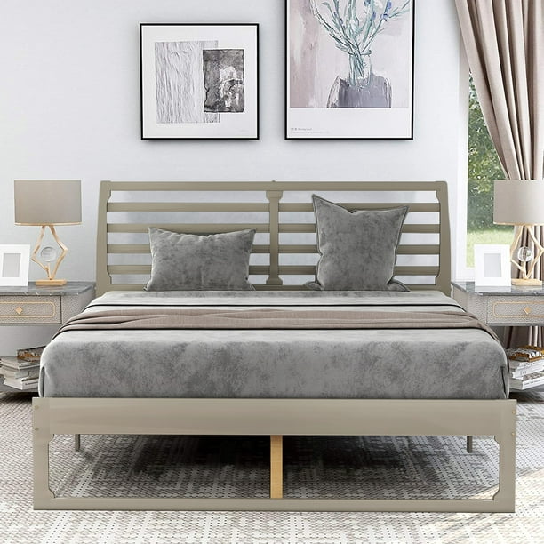 Yofe Wood Queen Size Bed Frame, Should A Queen Bed Frame Have Middle Support