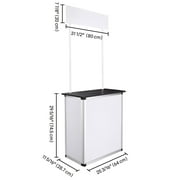 InstaHibit Popup Promotional Counter Table Booth Portable Demo Display Banner Stand for Tradeshow