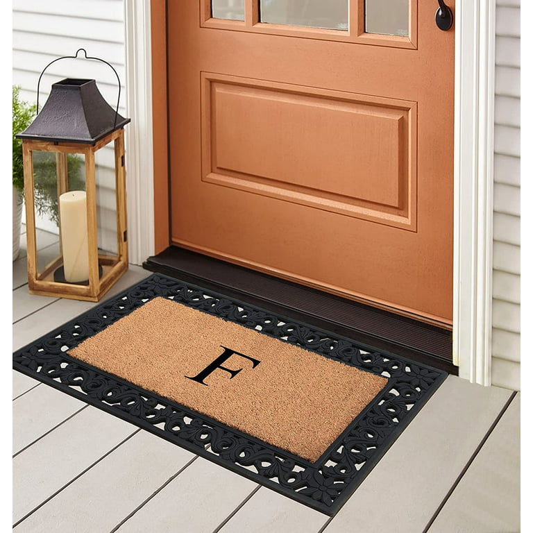 Sanmadrola Doormat Outdoor Welcome Mat Front Door Mat 24''x47'' Floor Mats  Indoor Doormat Rubber Backing Non Slip Heavy Duty Mats for Patio Entrance  Brown 