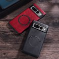 thumbnail image 2 of PENGXIANG Phone Protective Shell Impact Resistant Shockproof Solid Color Wear-resistant Anti-Fingerprint Anti-scratch Faux Leather Magnetic, 2 of 10