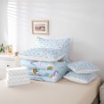 thumbnail image 6 of Erosebridal Cute Rainbow Unicorn 7 Pieces Bedding Comforter Set,3D Cartoon Magic Animal Print Full Bedding Set For Kids Girls,Reversible, 6 of 7