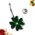 thumbnail image 2 of 2pcs Festival Belly Button Ring Human Body Piercing Jewelry Ring Clover Belly Button for Body Decoration, 2 of 8