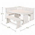 thumbnail image 4 of Pemberley Row Mahogany Marble White Breakfast Nook Set Rectangular Reversible, 4 of 16