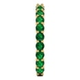 thumbnail image 4 of 1.2 ctw Wedding Band for Women - 14K Yellow Gold Simulated Emerald Stackable Eternity Ring, 4 of 6
