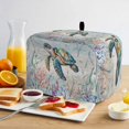 thumbnail image 2 of Sea Turtle Coastal Toaster Cover 2 Slice, Summer Coral Ocean Gray Blue Wooden Dustproof Bakeware Oven Protector with Top Hook, Waterproof Small Kitchen Appliance Toasters Dust Cover, 12"x7.5"x8", 2 of 9
