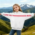 thumbnail image 5 of Christmas Sweaters Personalized I Love You This Much Hoodies Valentine's Day Hoodies for Girls Boys Oversized Long Sleeve Pullover Top Christmas Sweaters, 5 of 6