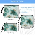 thumbnail image 3 of Haosy 3 Pack Reusable Ziploc Bags BPA Free Healthy Food Storage Bag Leakproof Sandwich Snack Freezer Bags White Clouds Green Mountains, 3 of 7
