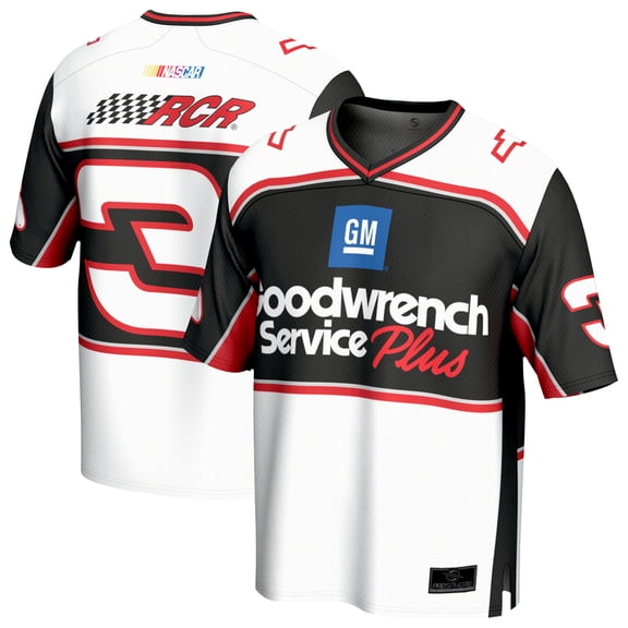 Youth ProSphere  White/Black Dale Earnhardt Football Fashion Jersey