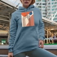 thumbnail image 2 of Aesthetic Minimalism Boho Rainbow Art Merch Gift, Light Blue Hooded Sweatshirt or Hoodie, 2XL, 2 of 5