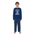 thumbnail image 5 of Family Matching Christmas Pajamas Santa's Favorite Goalie Hockey Theme in Navy Blue, Sizes NB to 6XL, 5 of 7