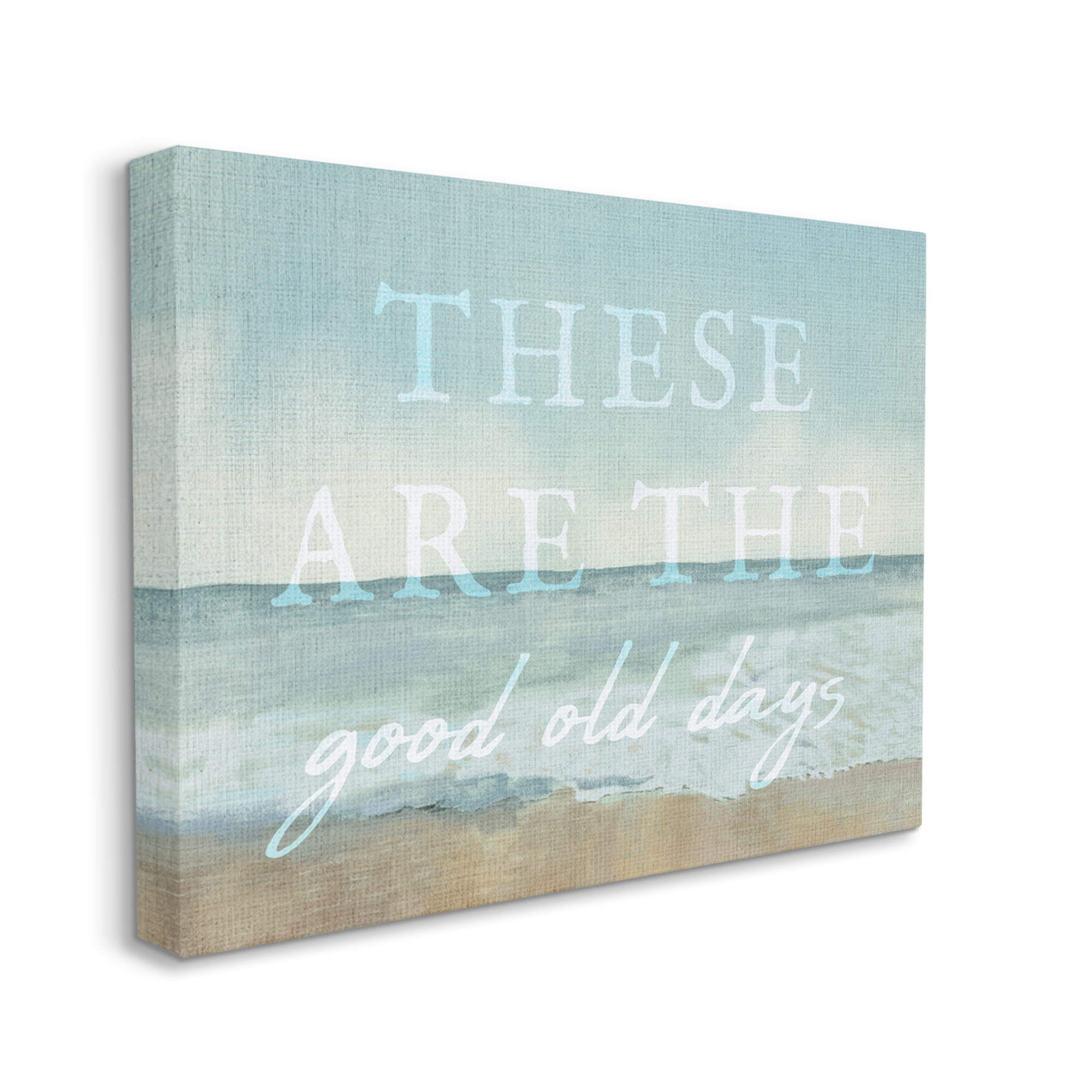 Stupell Industries Good Days Coastal Phrase Abstract Painting Gallery Wrapped Canvas Art Print Wall Art, 48 x 36