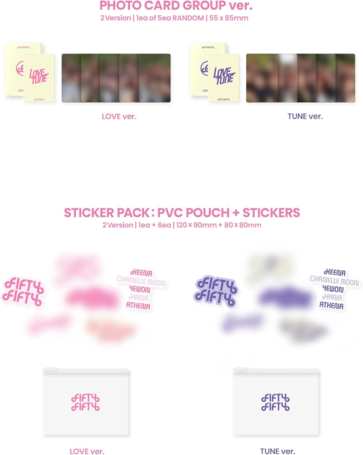 Fifty Fifty - Love Tune - incl. Booklet, Individual Photocard, Group Photocard, Sticker, Accordion Lyric Card, Postcard + Folding Poster - Music & Performance - CD