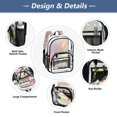 thumbnail image 5 of PVC Transparent Backpacks Clear Backpack for Travel and Outings Rainbow-colored Stars and Dots, 5 of 7