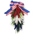 thumbnail image 2 of Pedty Spring Wreaths,Wreath for Front Door,Independence Day Wreath for Memorial Day Hanging Door Wreath for Home Decoration Wheat Garland for 4Th of July Memorial Day, 2 of 9