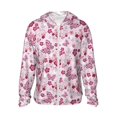 thumbnail image 1 of Balery Flower Butterfly Sudadera ligera de manga larga con capucha y protección solar UPF 50+ para hombre y mujer, ideal para pesca y running-X-Large, 1 of 7