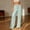 Green, variant on Women Pajama Pants Striped Lyocell Straight Leg Cool Touch Elastic Waist Soft Casual Sleep Bottom