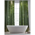 thumbnail image 5 of Green Plants Sheer Curtains 96 Inch Length 2 Panels Set Window Treatments, Forest Natural Landscape Botanical Rod Pocket Semi Curtains for Living Room/Bedroom/Kitchen Décor, 104"W x 96"L, 5 of 7