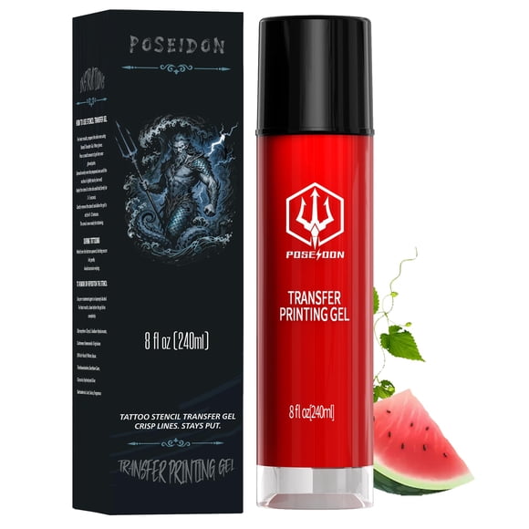 Gel de Transferencia para Tatuajes POSEIDON 240 ml con Aroma a Sandía