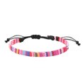 thumbnail image 1 of Tobillera de color retro tejida a mano, pulsera ajustable, cadena de playa unisex, 1 of 6