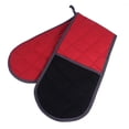 thumbnail image 1 of Guantes de silicona para horno resistentes a altas temperaturas, par de mini guantes dobles para horno para cocinar y hornear de forma segura, 1 of 6
